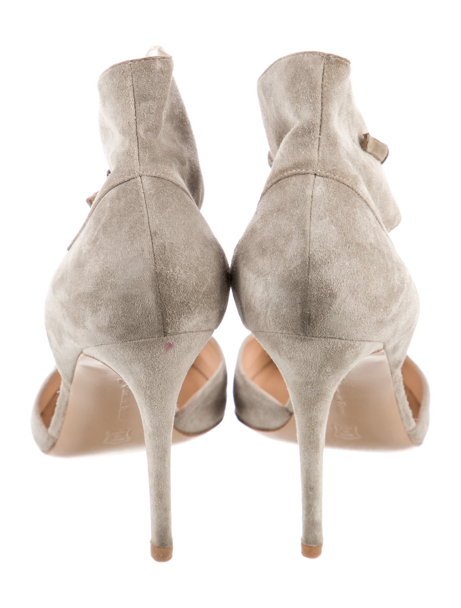 Gianvito Rossi Suede D'Orsay Pumps